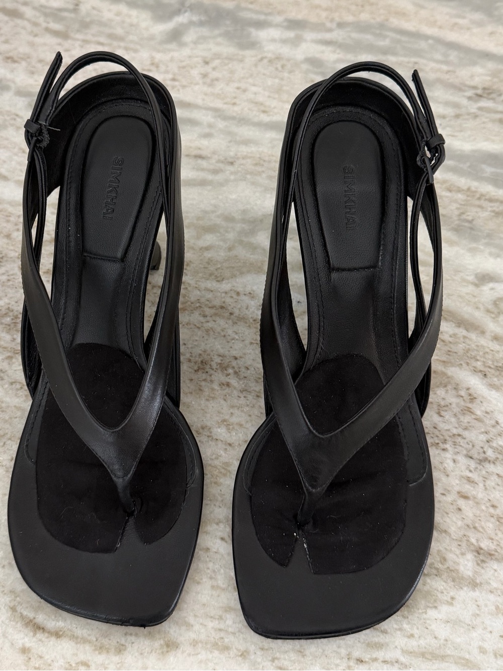 Darya Leather Wedge Thong Sandals